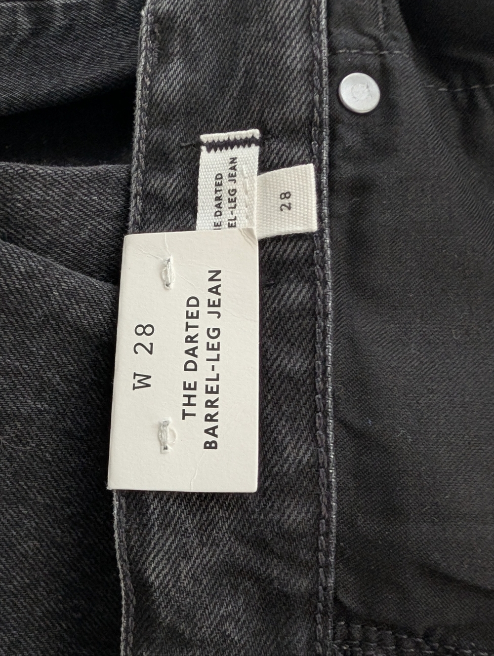 NWT Madewell The Darted Barrel Leg Jean Washed Black Size 28 Women's - Picture 7 of 7